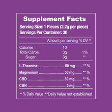 Load image into Gallery viewer, E-Z Nite CBD+CBN with Magnesium and L-Theanine Gummies 900mg (30ct)