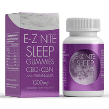 Load image into Gallery viewer, E-Z Nite CBD+CBN with Magnesium and L-Theanine Gummies 1500mg (50ct)
