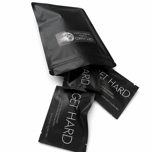 GET HARD Sexual Arousal Vegan Gummies – All Natural, Non-GMO, Gluten-Free, Pack of 12