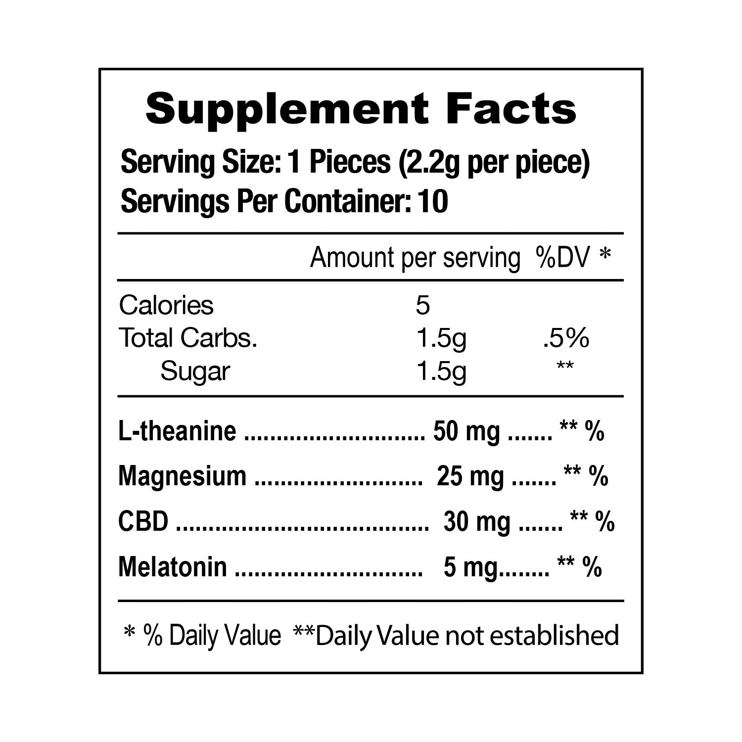 E-Z Nite Sleep CBD+Melatonin 10-Gummy Pack 300mg