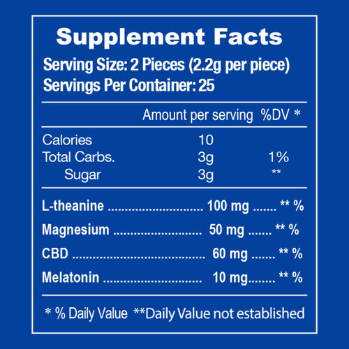 E-Z Nite Sleep CBD+Melatonin Gummies 1500mg (50ct)